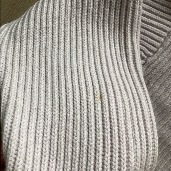 Aritzia Babaton Guell Sweater Merino Wool Ribbed Crop in Iced Lavender Size S - Picture 7 of 11